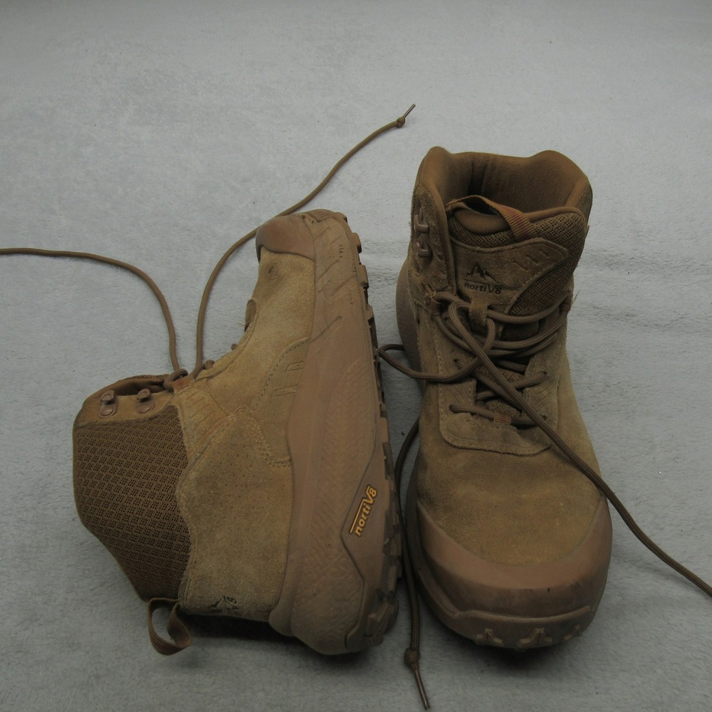Nortiv 8 Mens 9.5 Hiking Boots Brown Suede Waterproof Tactical  Military Outdoor